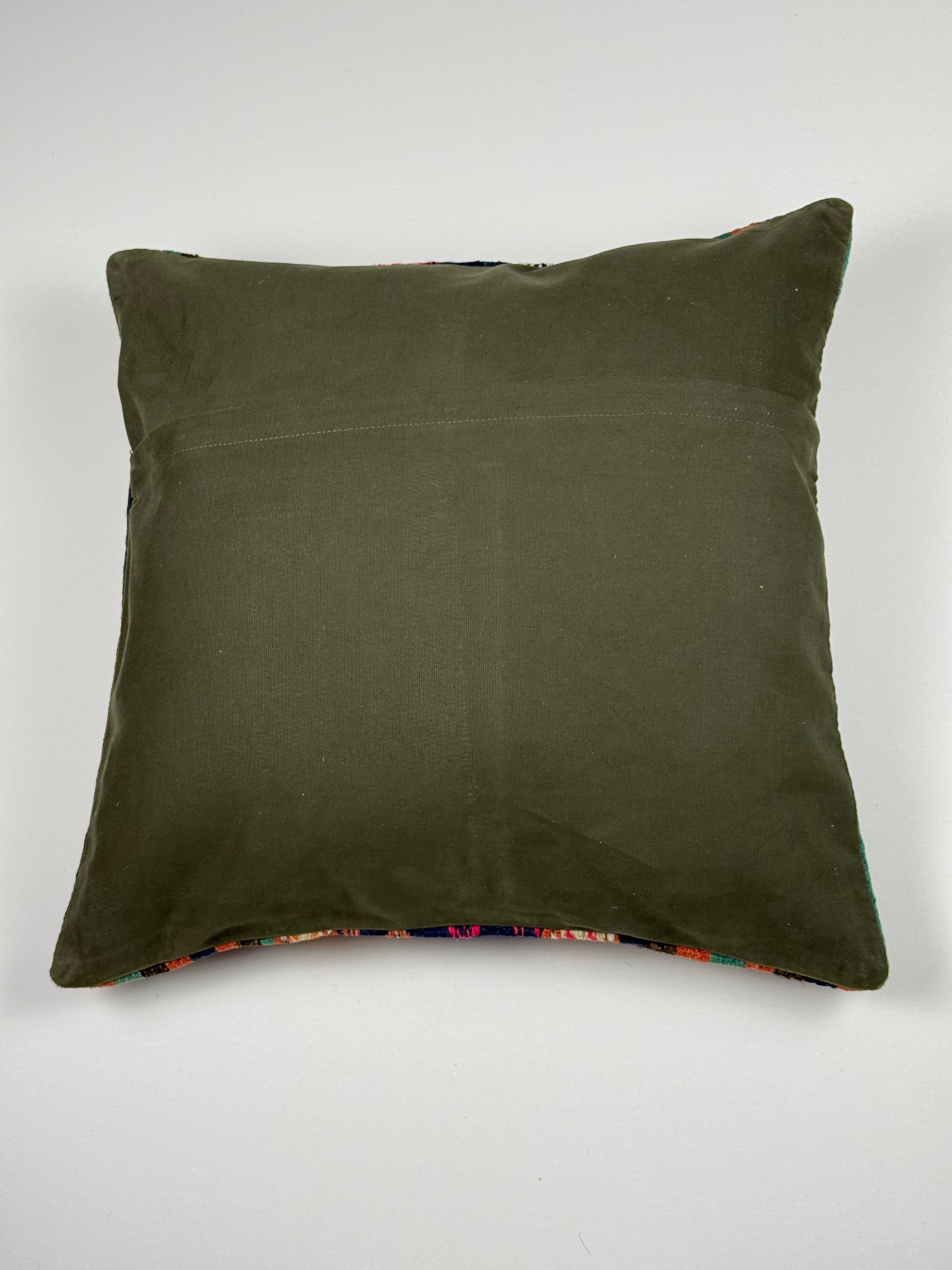 Unikt håndlavet kelim pudebetræk - 50x50 cm