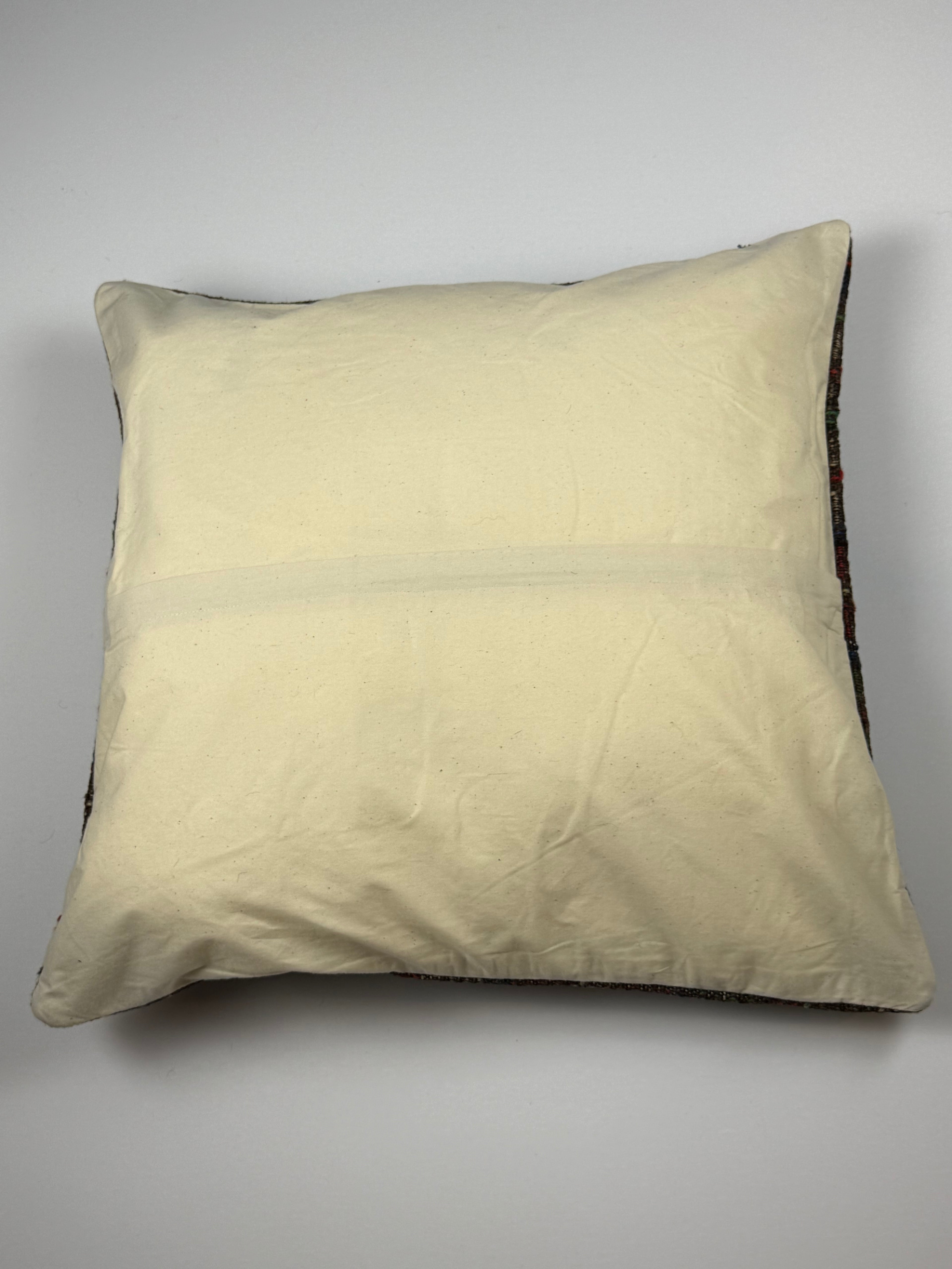Unikt håndlavet kelim pudebetræk - 60x60 cm