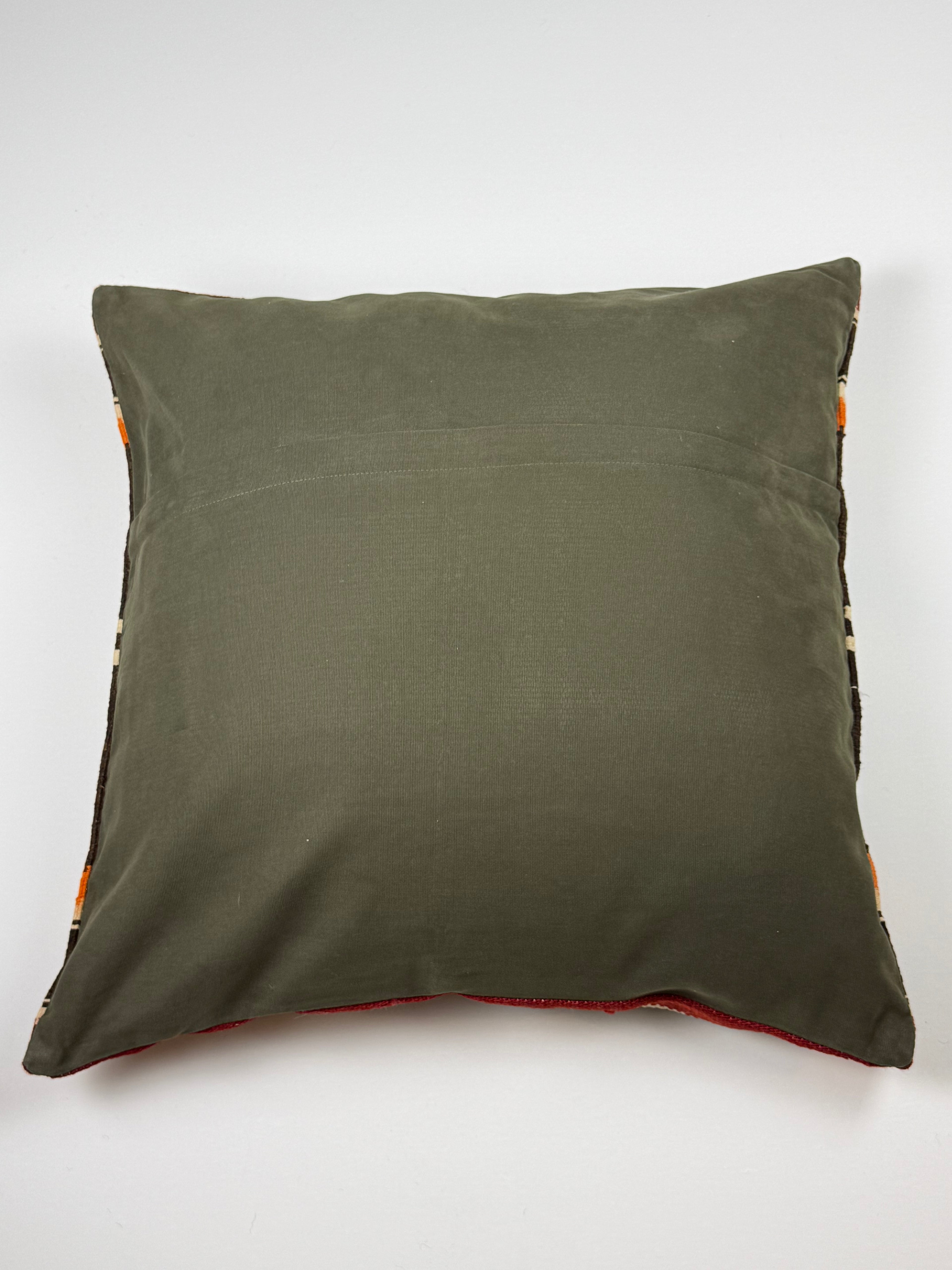 Unikt håndlavet kelim pudebetræk - 60x60 cm