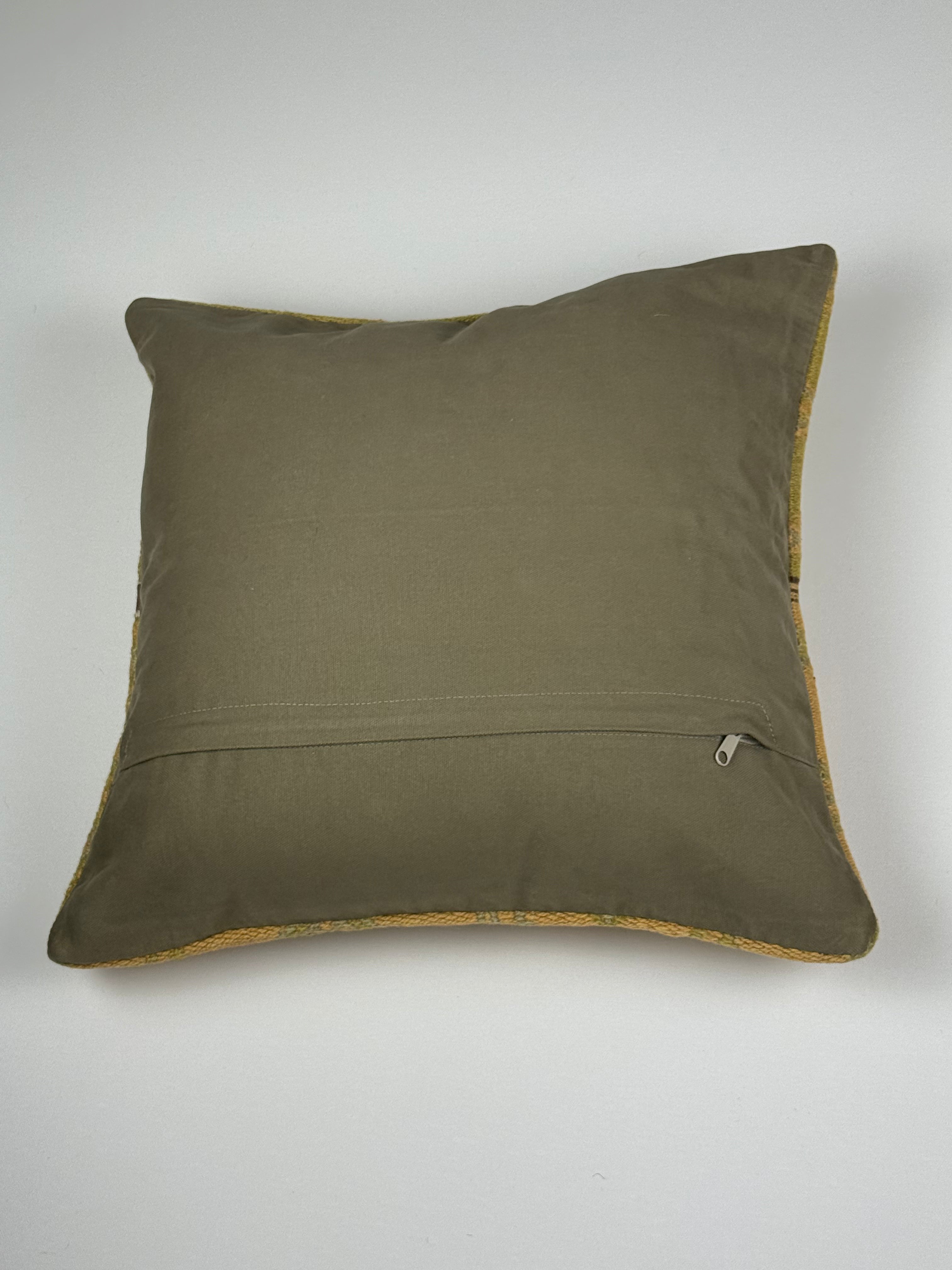 Unikt håndlavet kelim pudebetræk - 45x45 cm