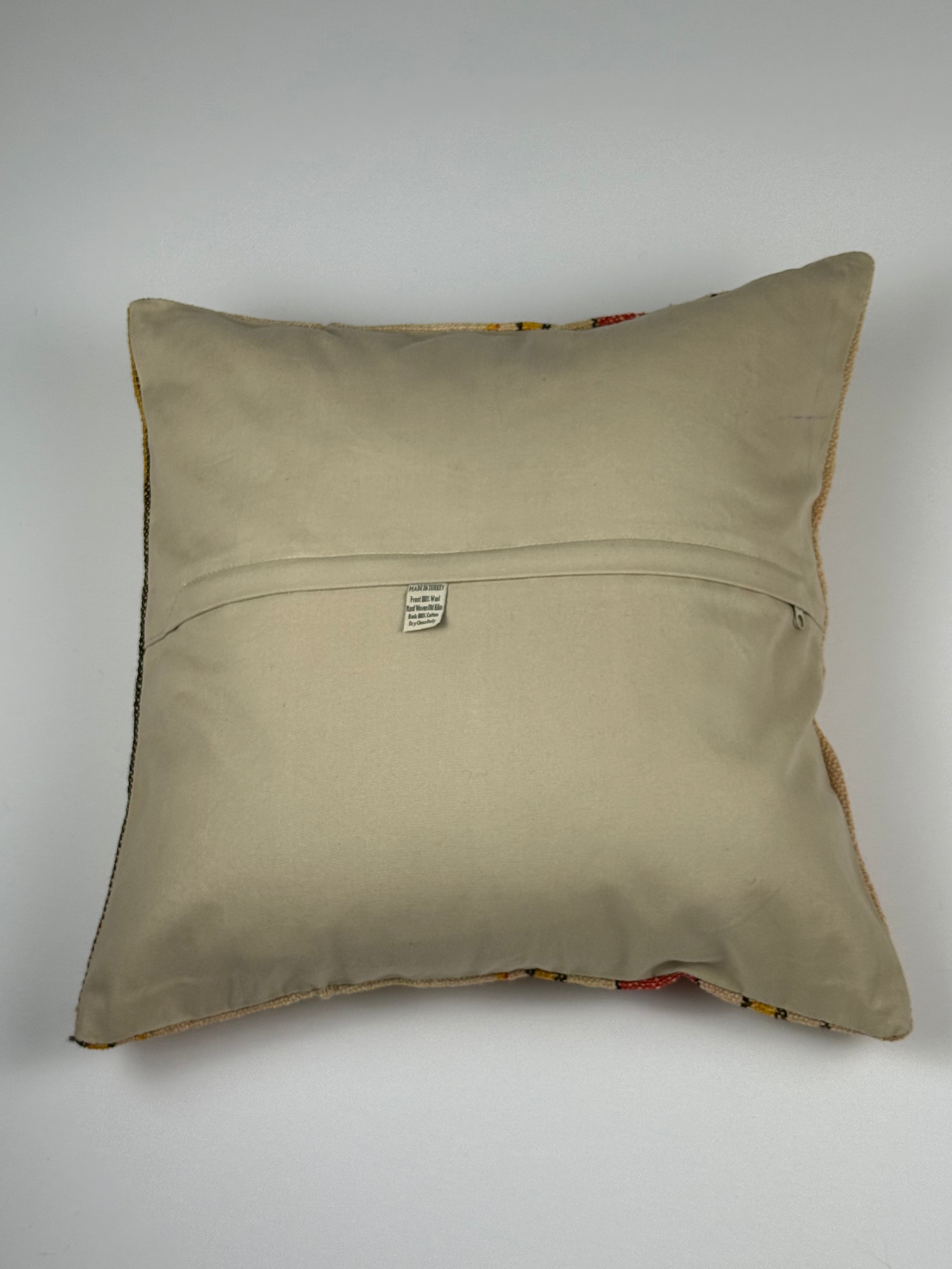 Unikt håndlavet kelim pudebetræk - 45x45 cm