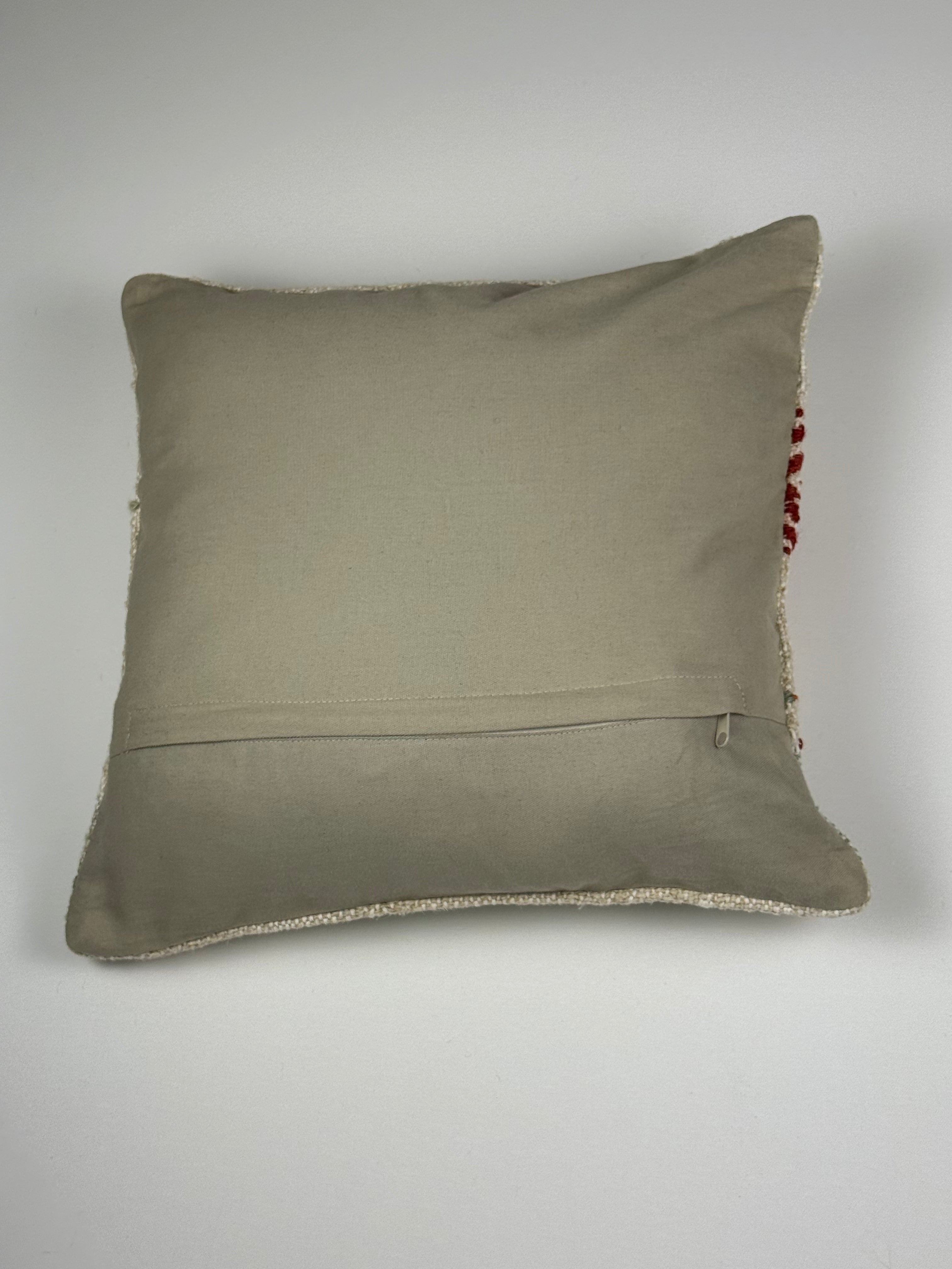 Unikt håndlavet kelim pudebetræk - 45x45 cm