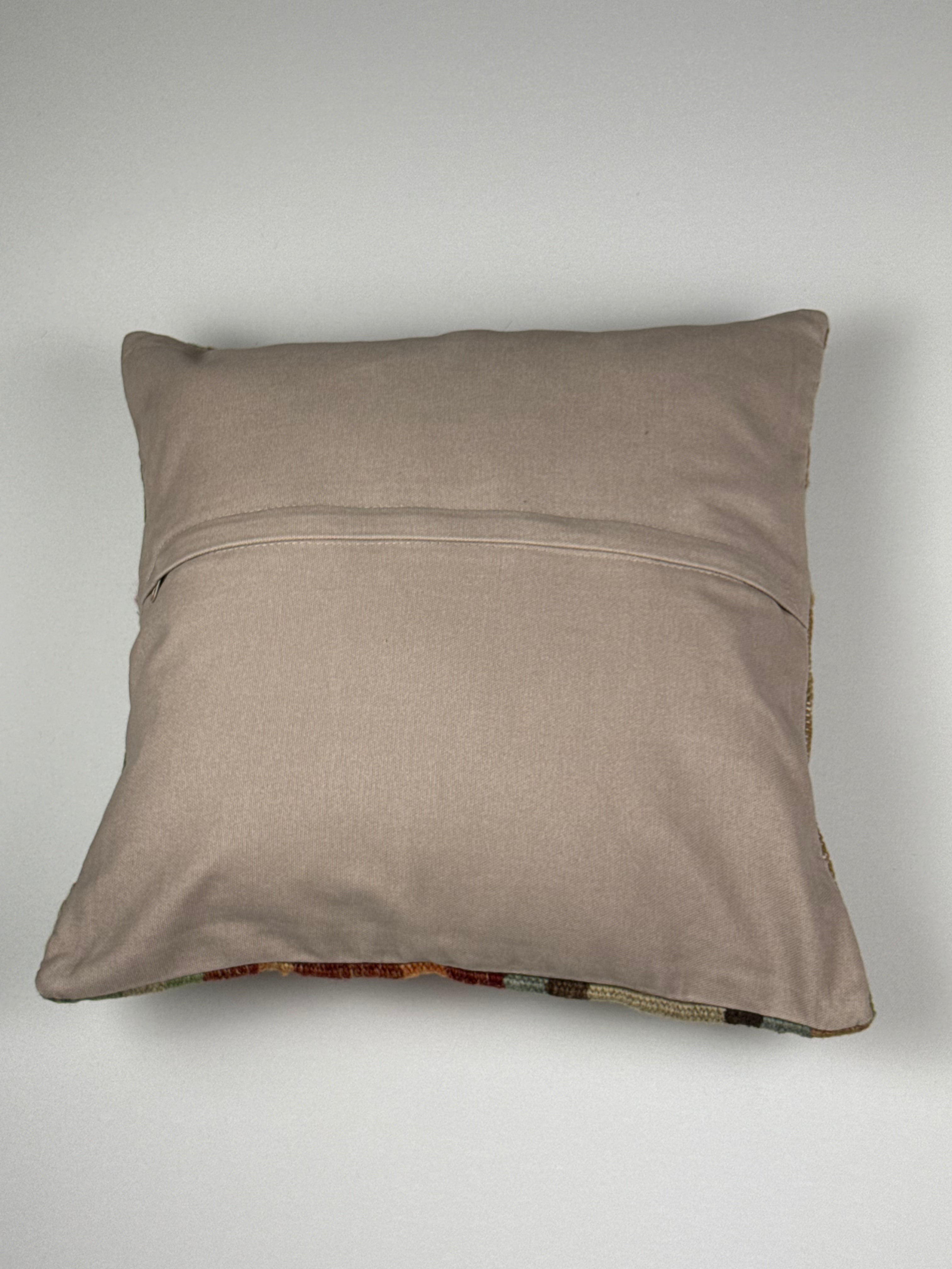 Unikt håndlavet kelim pudebetræk - 45x45 cm