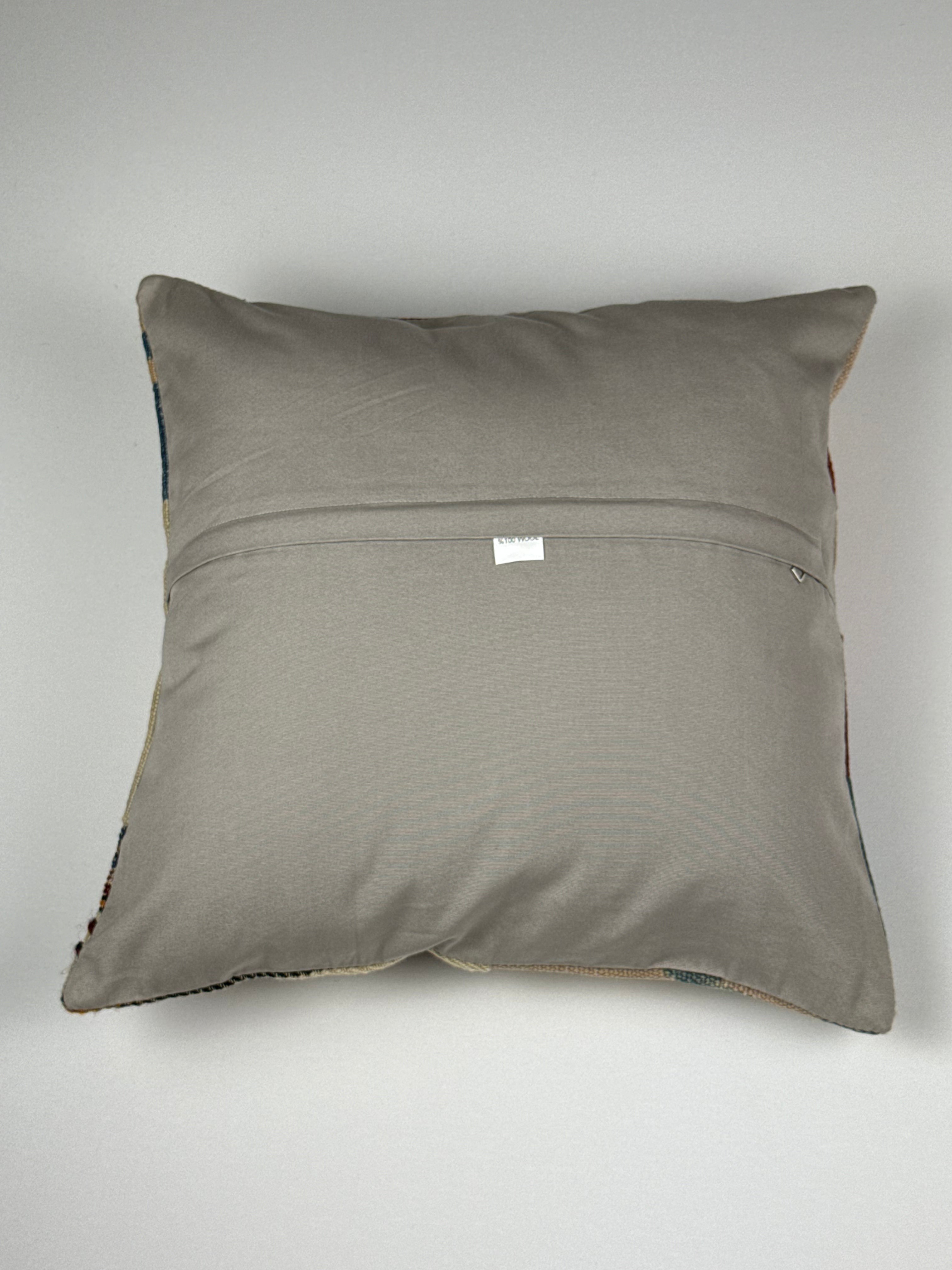 Unikt håndlavet kelim pudebetræk - 45x45 cm