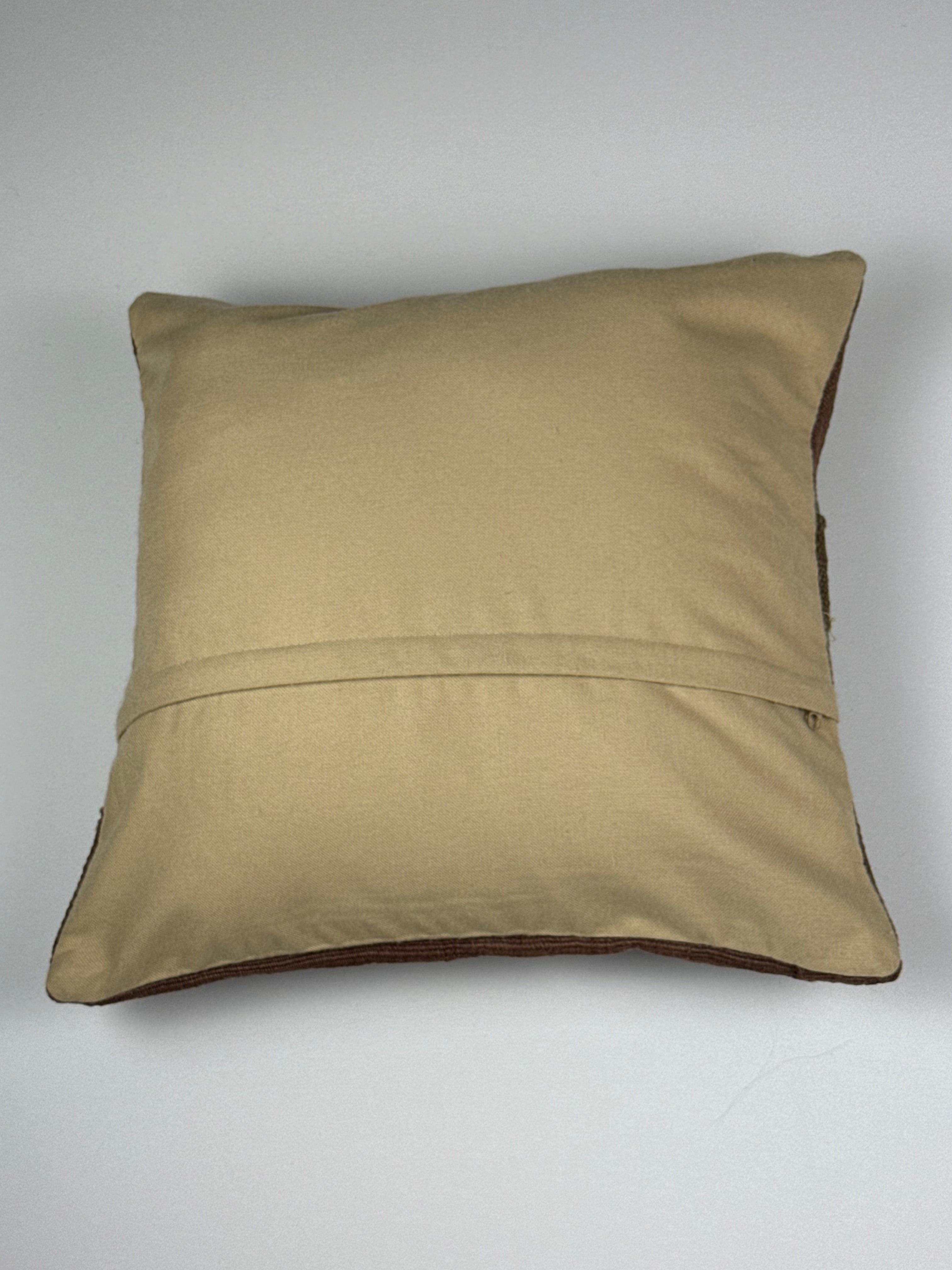 Unikt håndlavet kelim pudebetræk - 45x45 cm