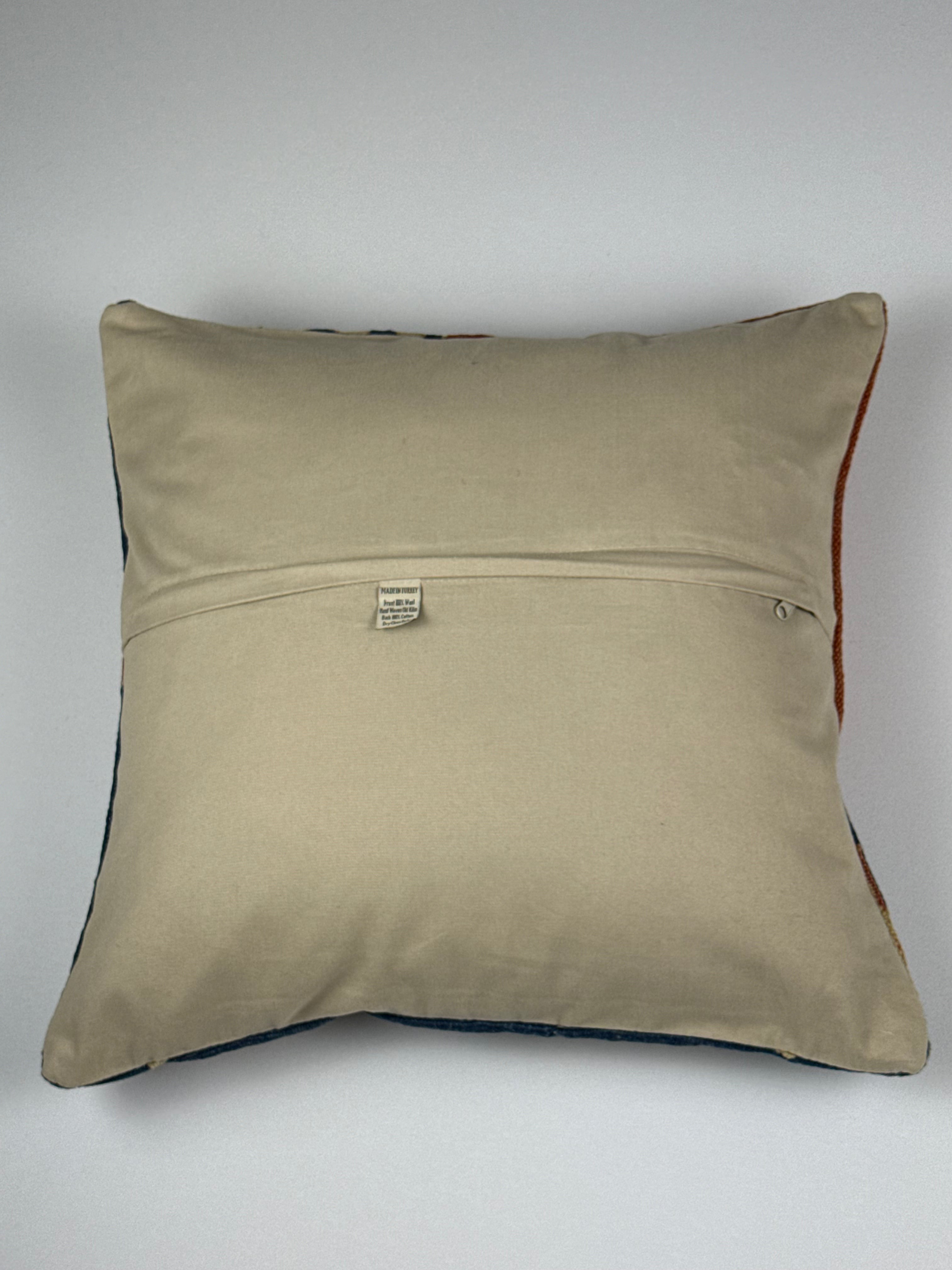 Unikt håndlavet kelim pudebetræk - 45x45 cm