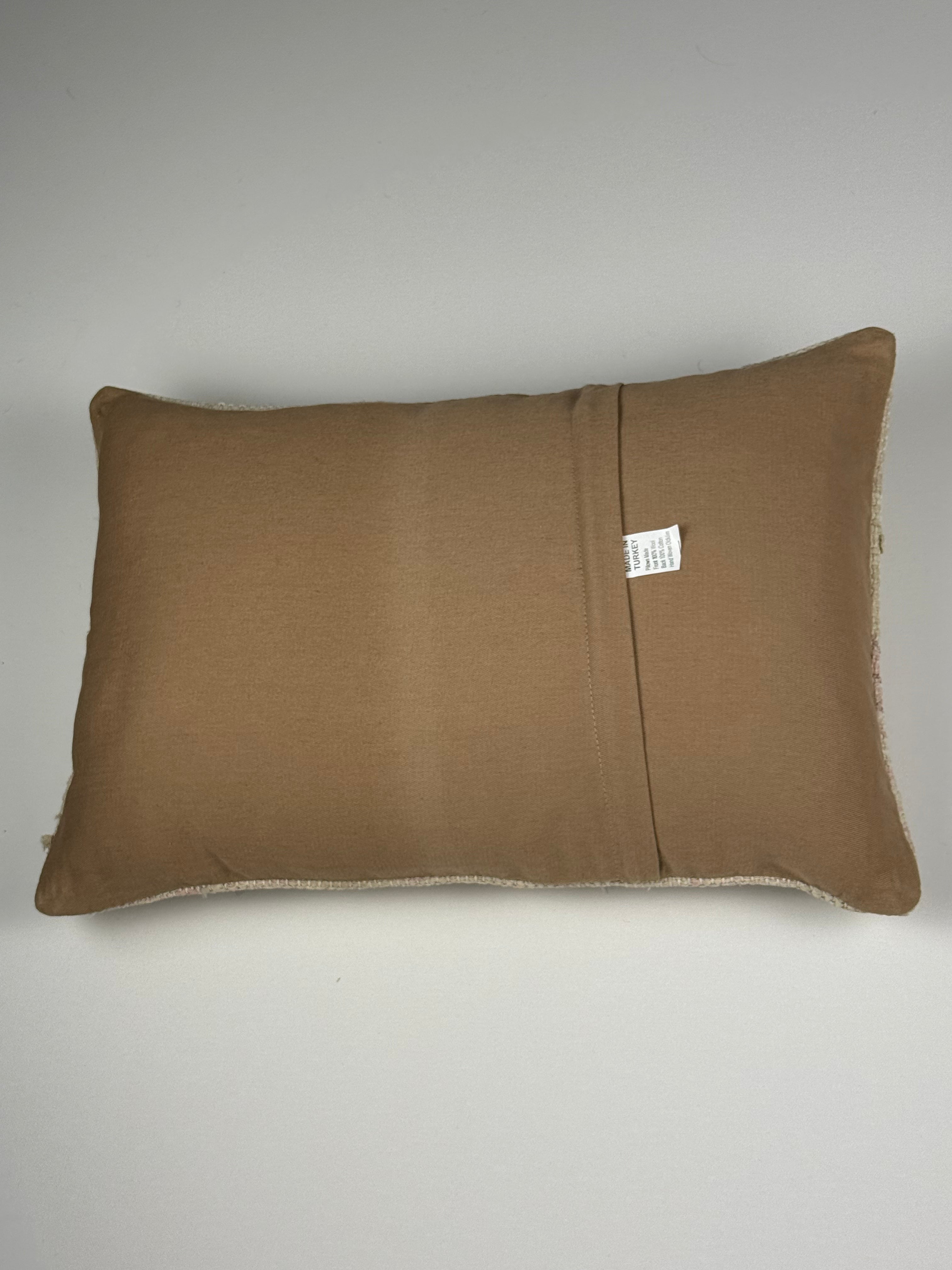 Unikt håndlavet kelim pudebetræk - 35x50 cm