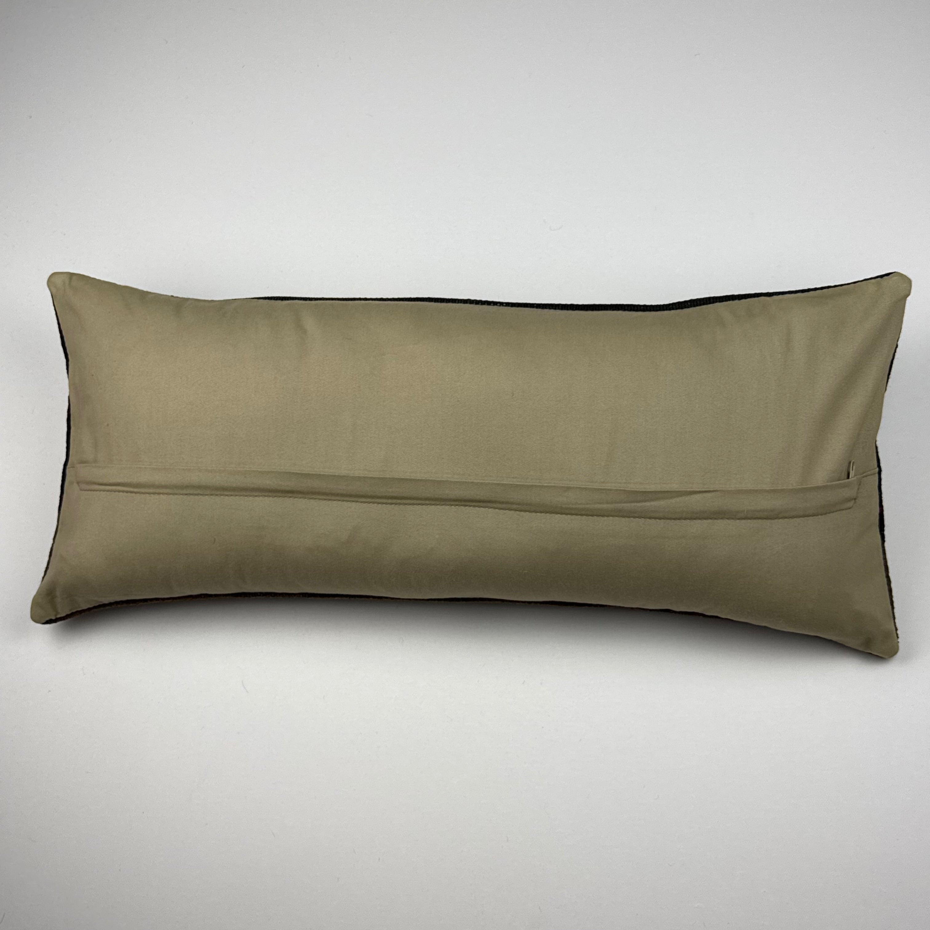 Unikt håndlavet kelim pudebetræk - 30x70 cm
