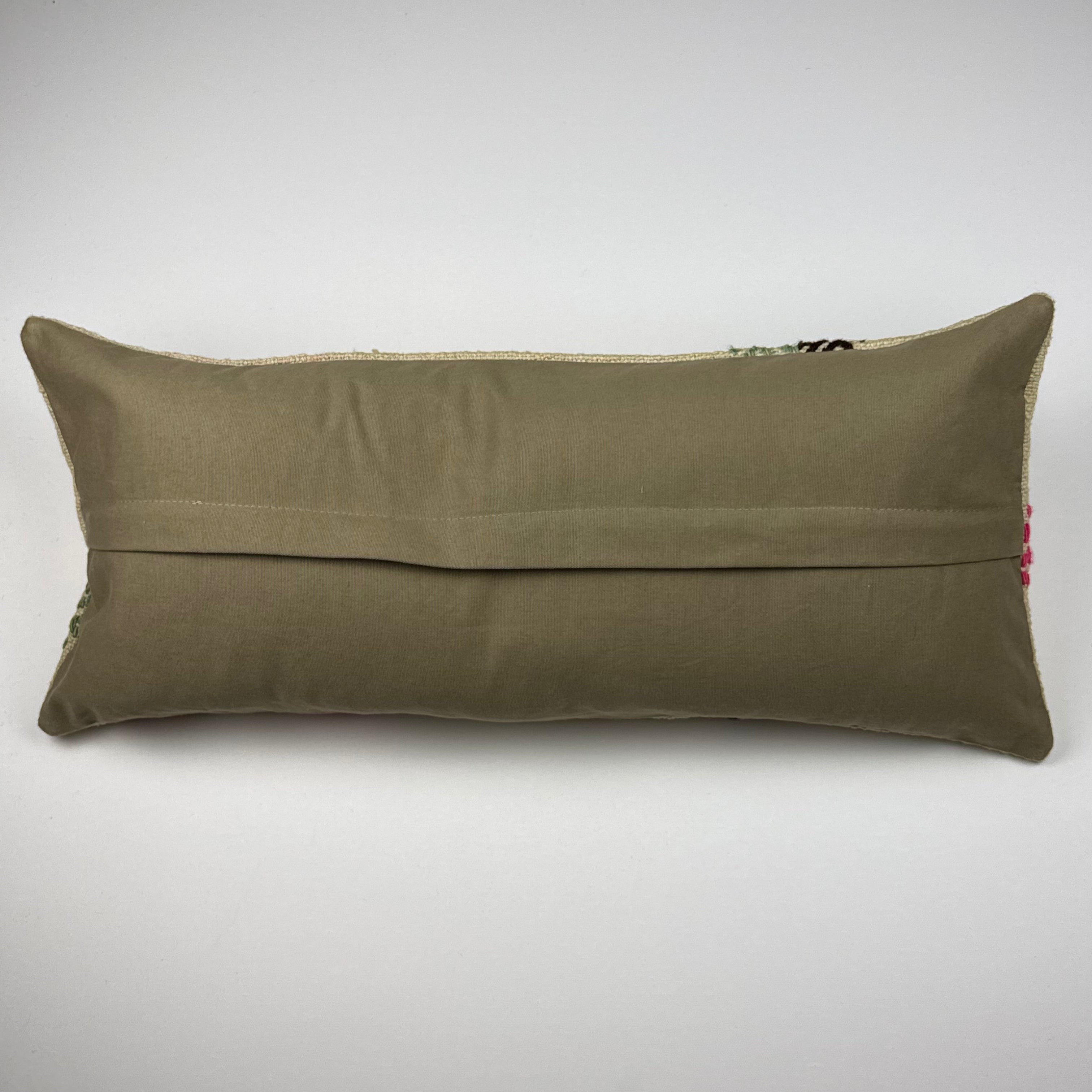 Unikt håndlavet kelim pudebetræk - 30x70 cm
