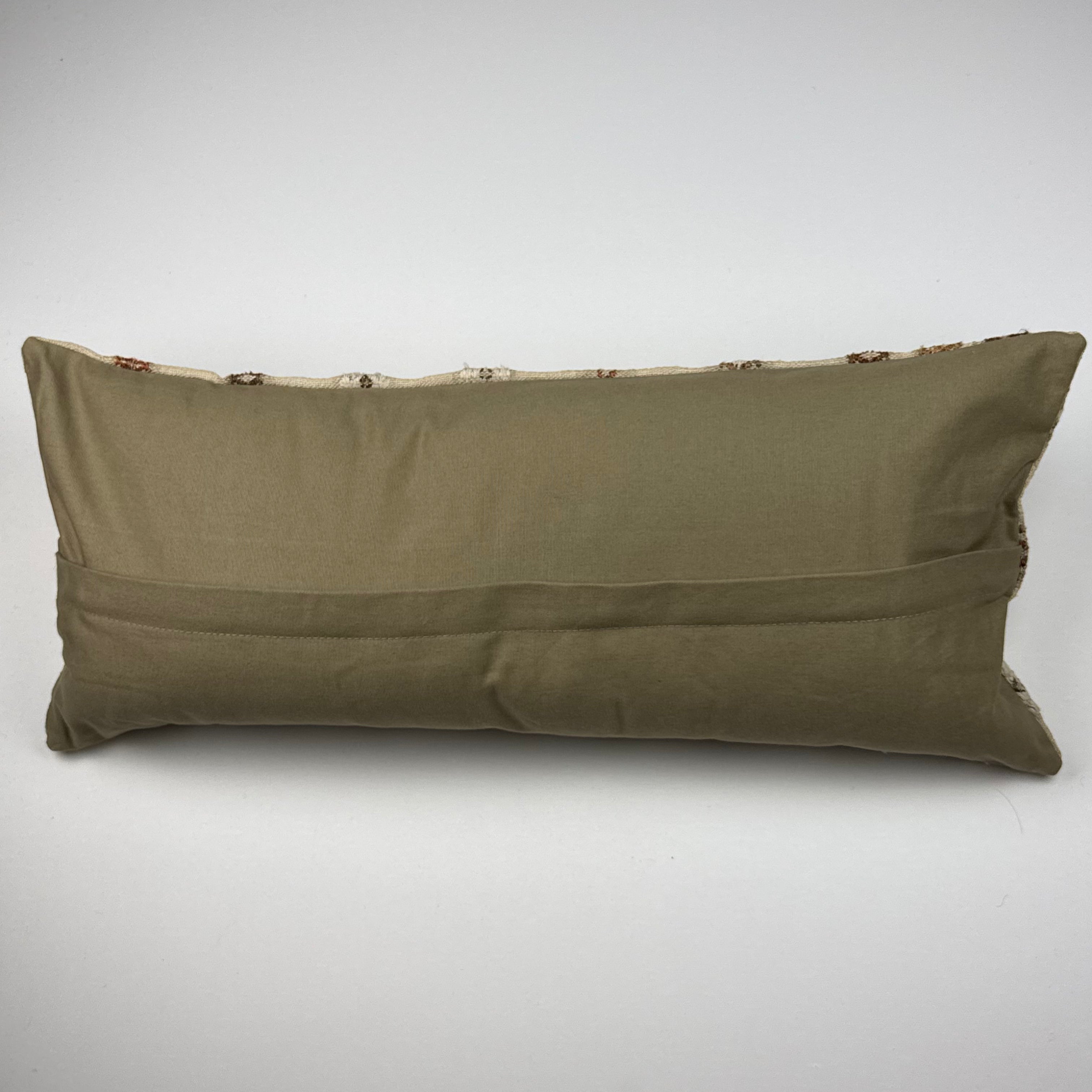 Unikt håndlavet kelim pudebetræk - 30x70 cm